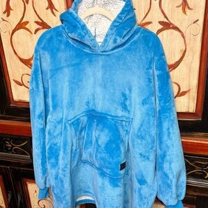 Cozy Blue Hooded Pullover